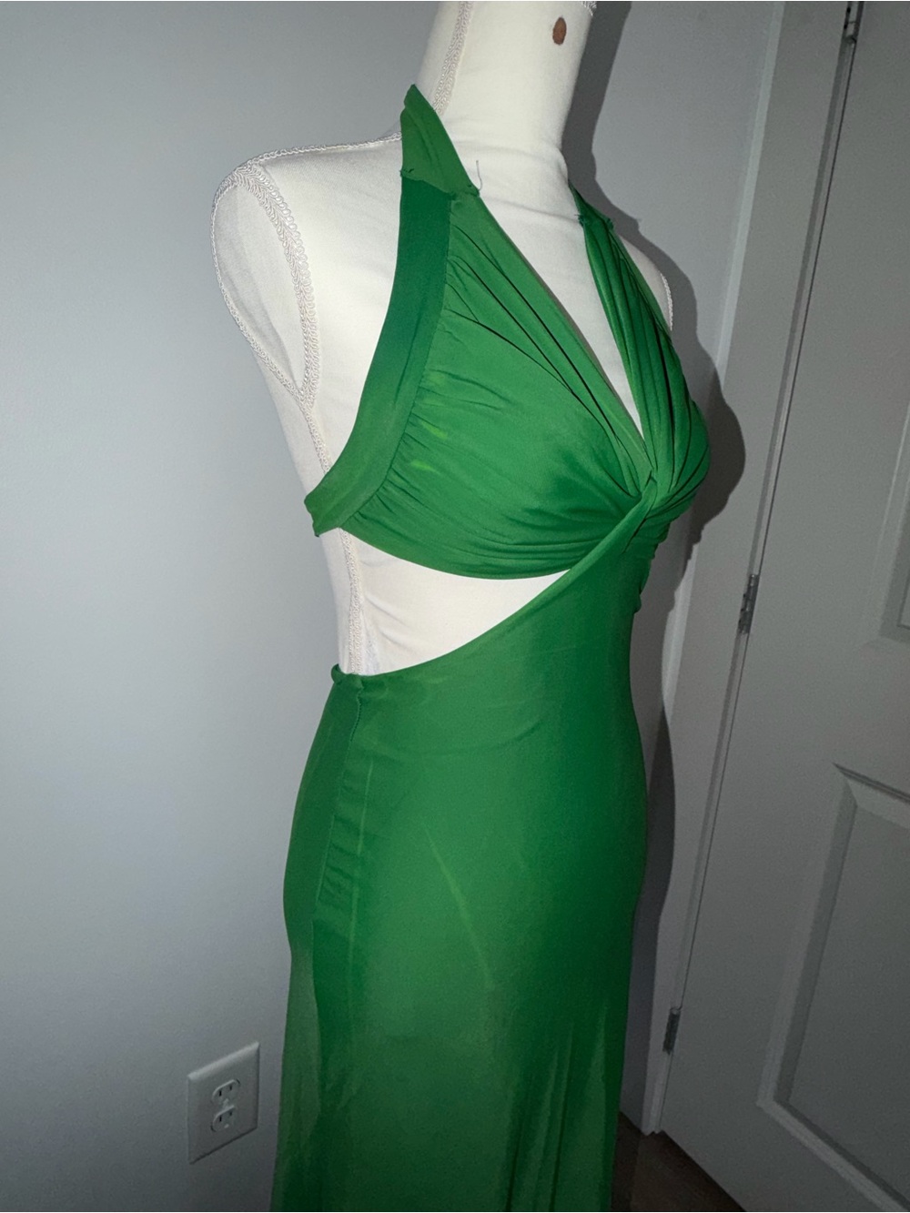 Akira Halter Twist Front Maxi Dress